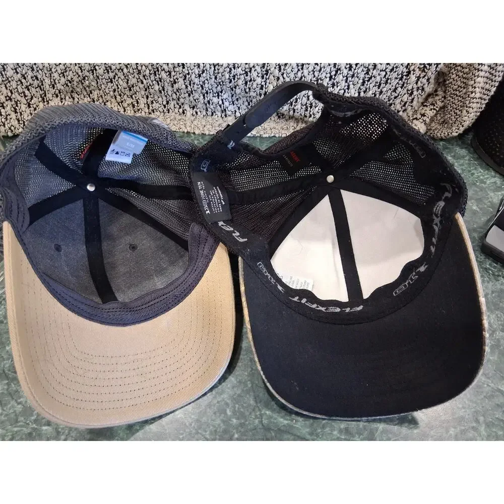 Fox Head Racing And Columbia Tree Flag Patch Hats Set Of 2 Trucker Mesh Caps USA